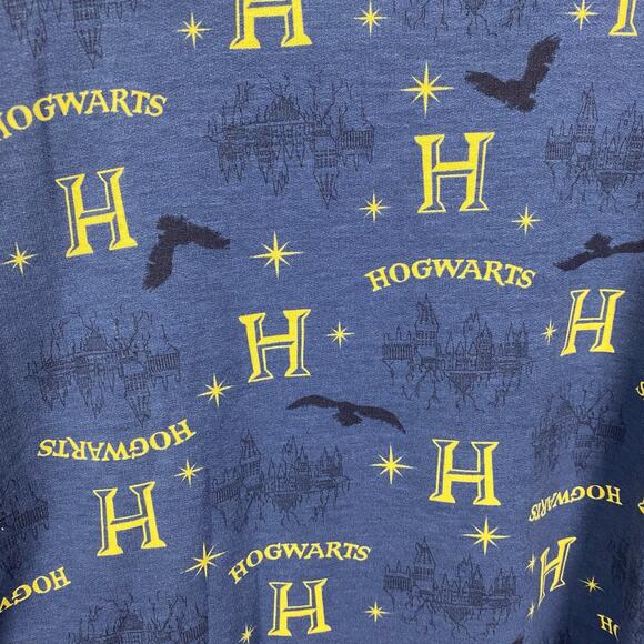 The Wizarding World Of Harry Potter Blue Hogwarts Two Piece PJ Jogger Set Sz.M - Picture 14 of 14